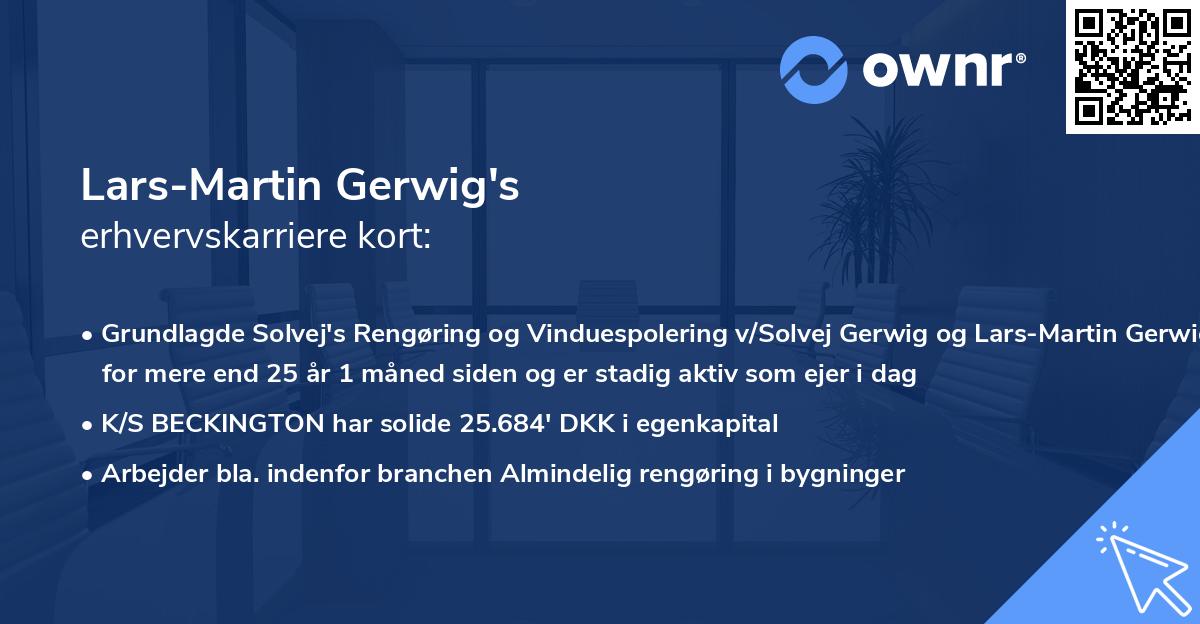 Lars-Martin Gerwig's erhvervskarriere kort