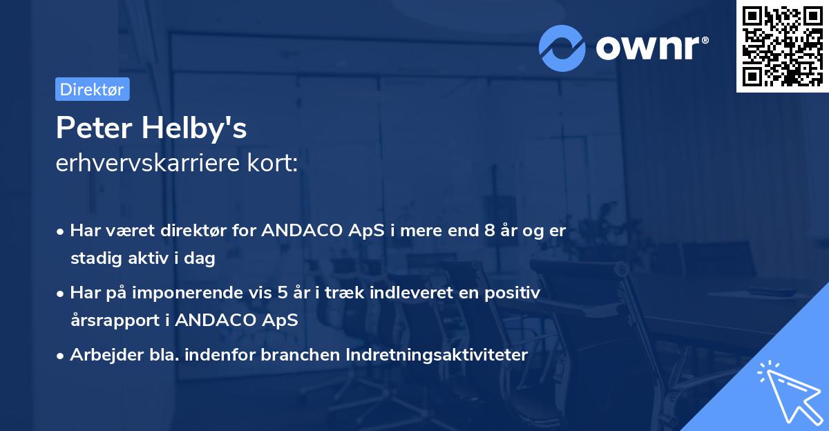 Peter Helby's erhvervskarriere kort