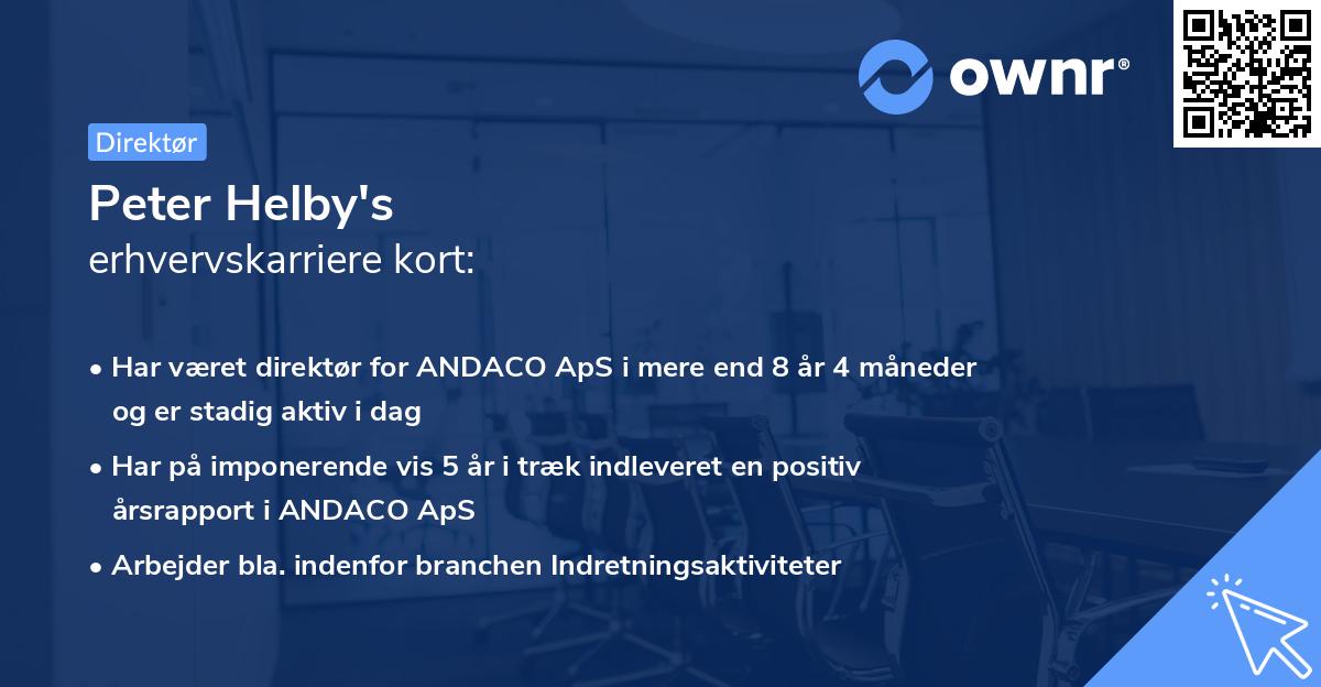 Peter Helby's erhvervskarriere kort