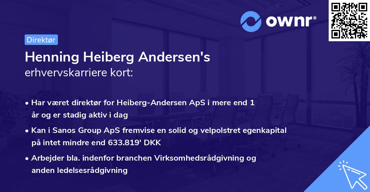 Henning Heiberg Andersen's erhvervskarriere kort