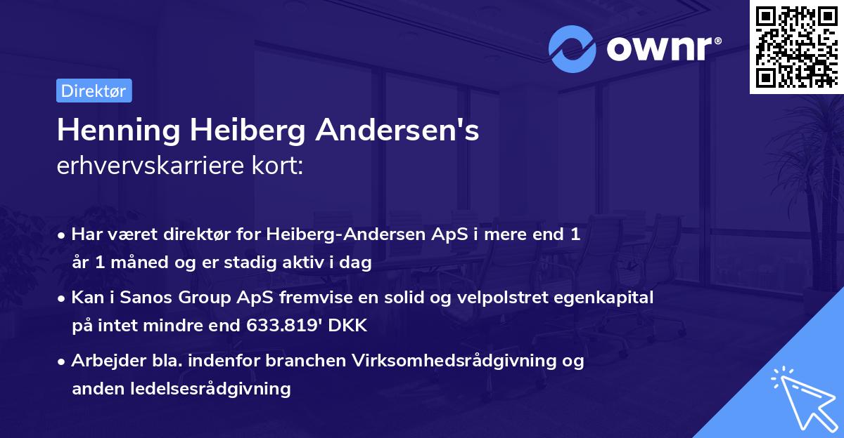 Henning Heiberg Andersen's erhvervskarriere kort