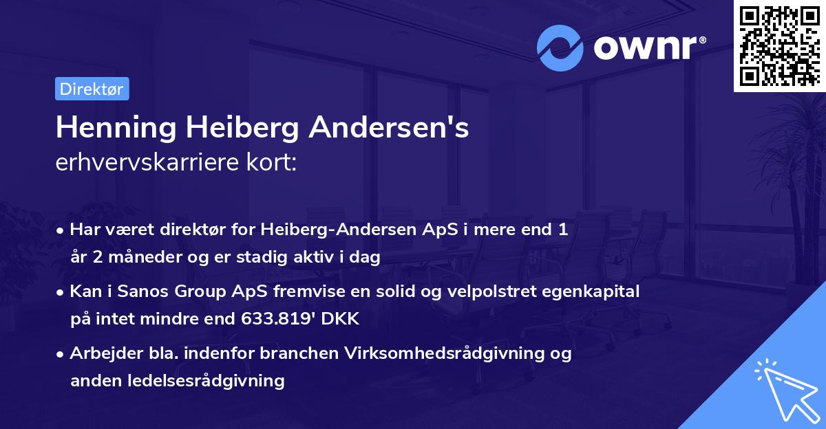 Henning Heiberg Andersen's erhvervskarriere kort