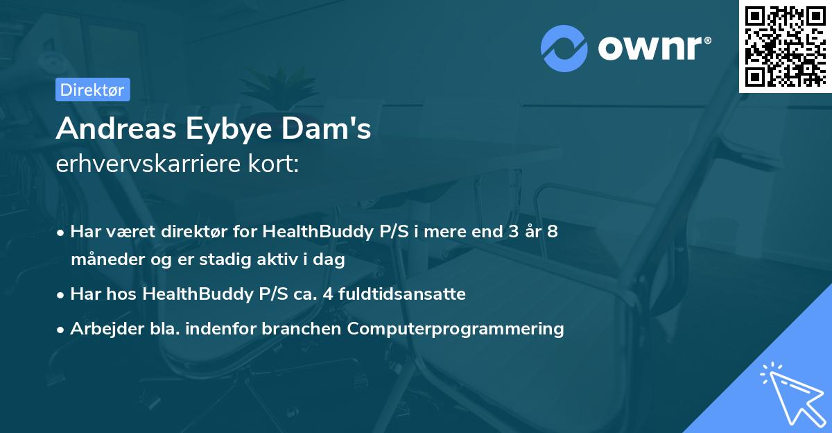 Andreas Eybye Dam's erhvervskarriere kort