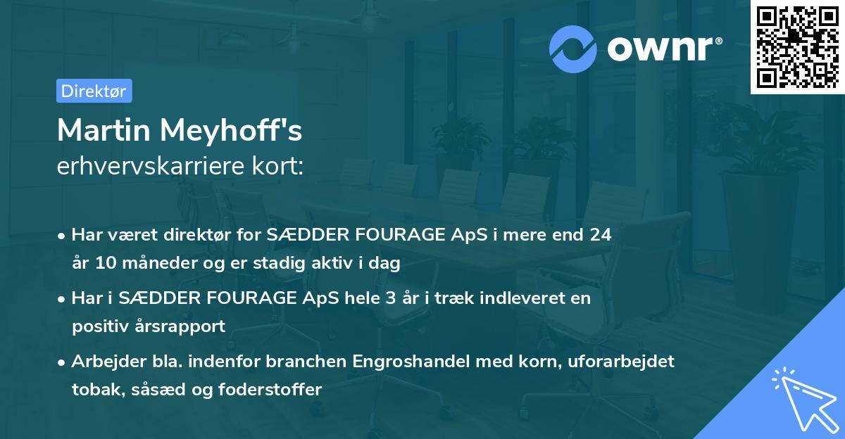 Martin Meyhoff's erhvervskarriere kort