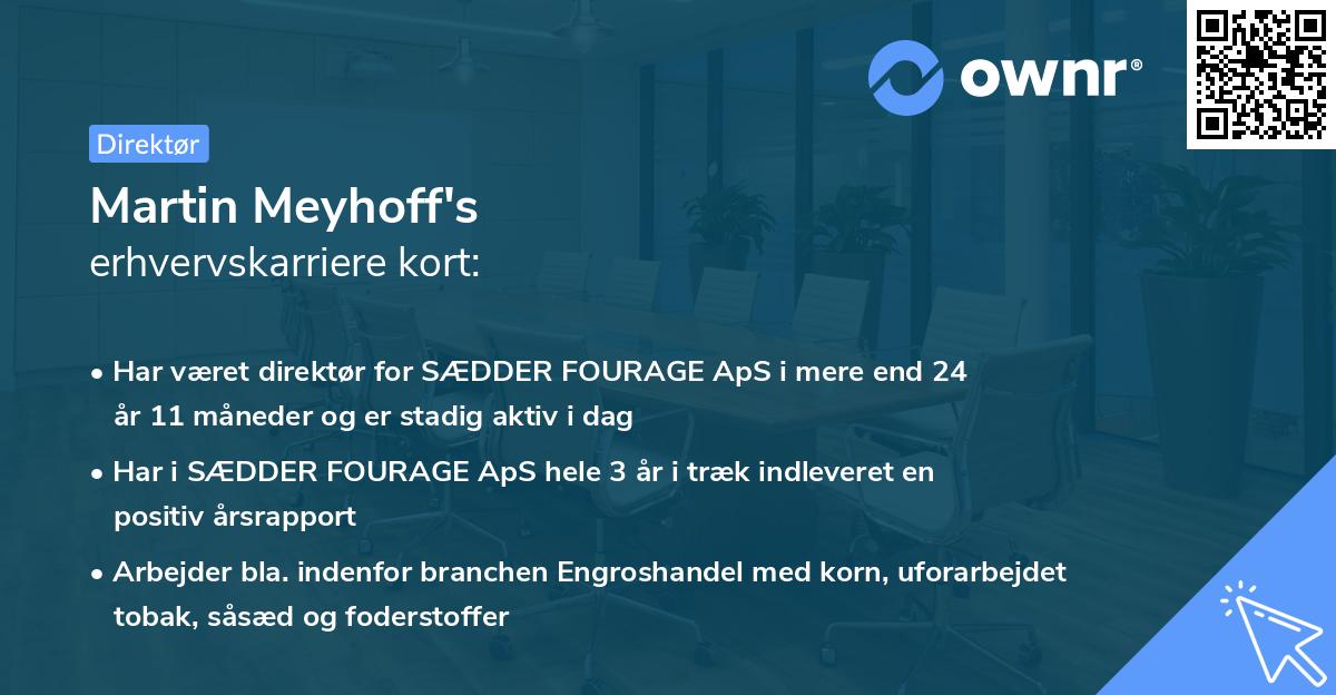 Martin Meyhoff's erhvervskarriere kort