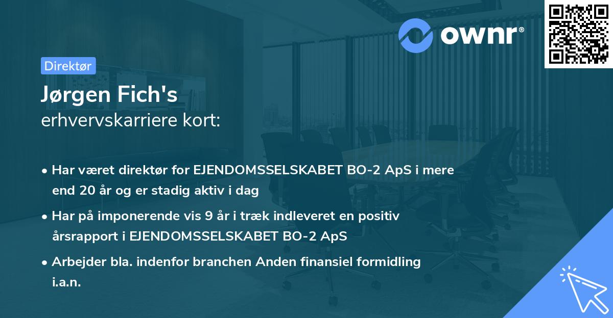 Jørgen Fich's erhvervskarriere kort