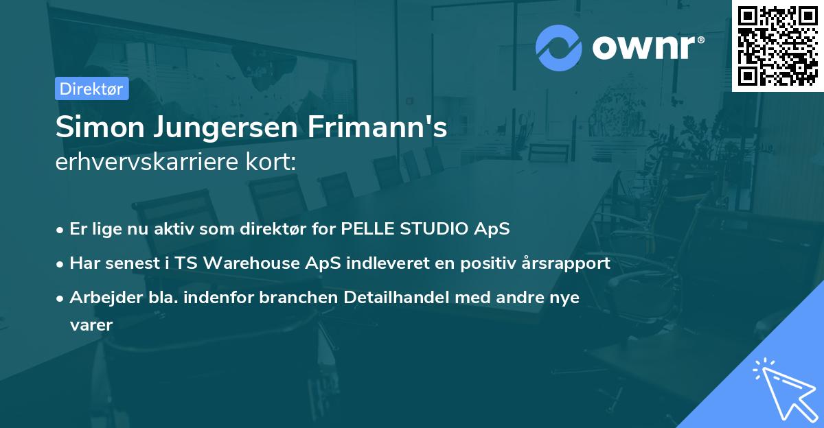 Simon Jungersen Frimann's erhvervskarriere kort