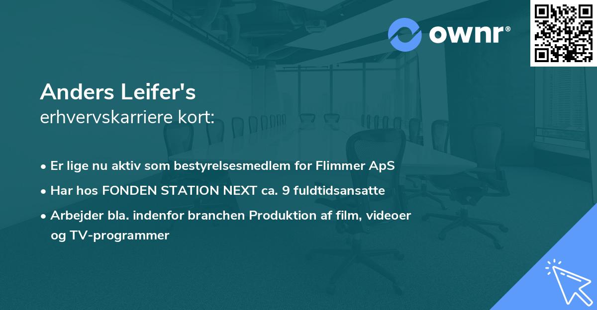 Anders Leifer's erhvervskarriere kort