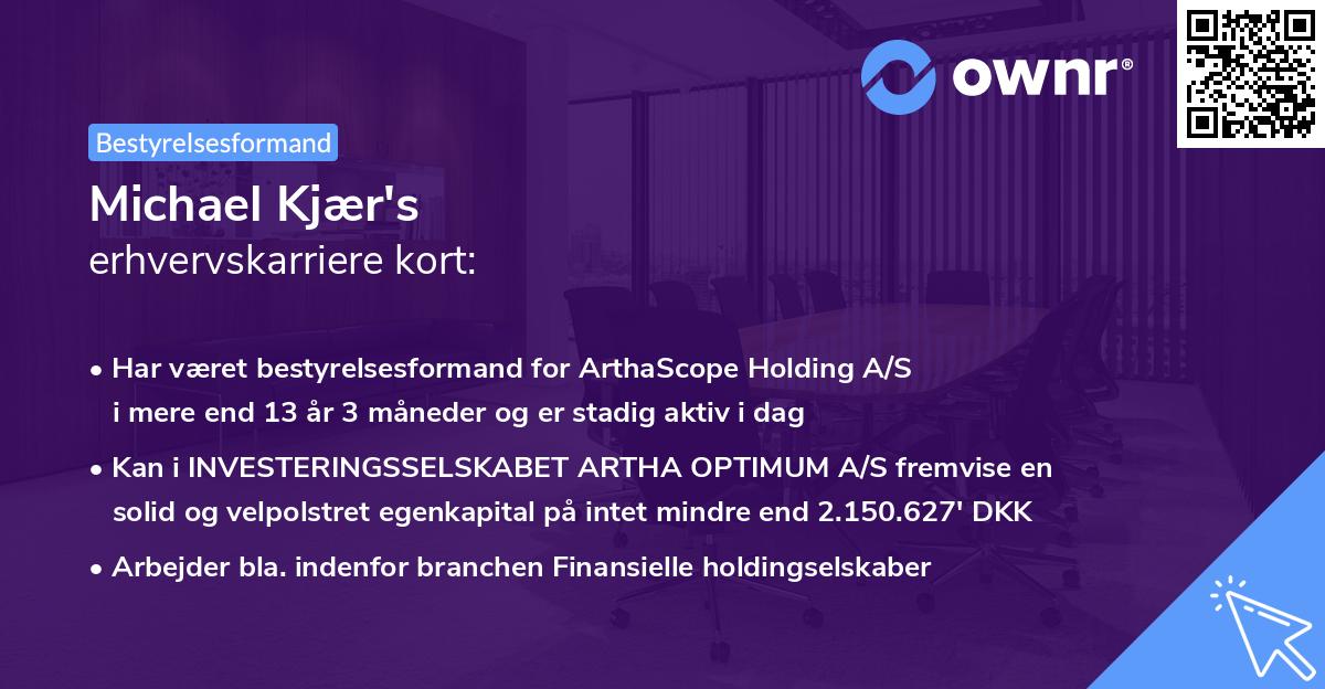 Michael Kjær's erhvervskarriere kort