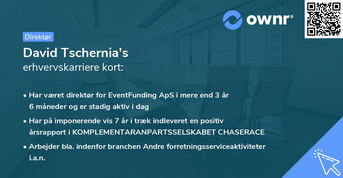 David Tschernia's erhvervskarriere kort