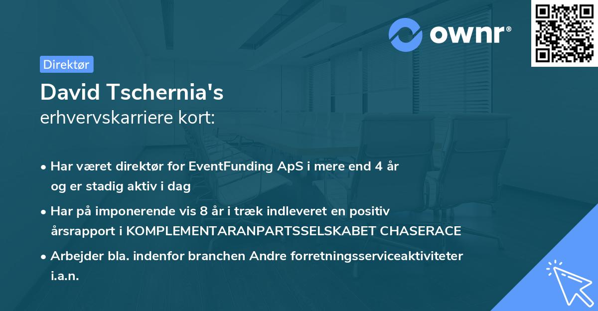David Tschernia's erhvervskarriere kort