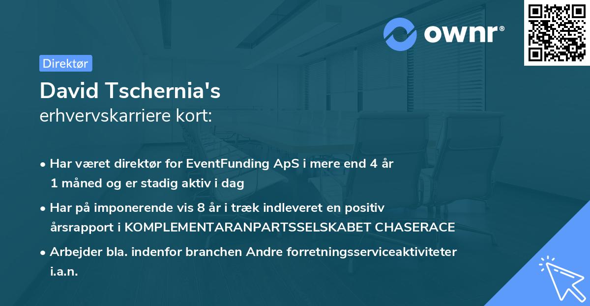 David Tschernia's erhvervskarriere kort