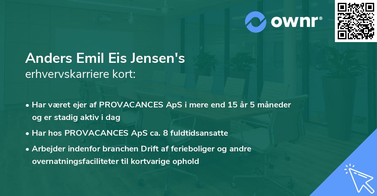 Anders Emil Eis Jensen's erhvervskarriere kort
