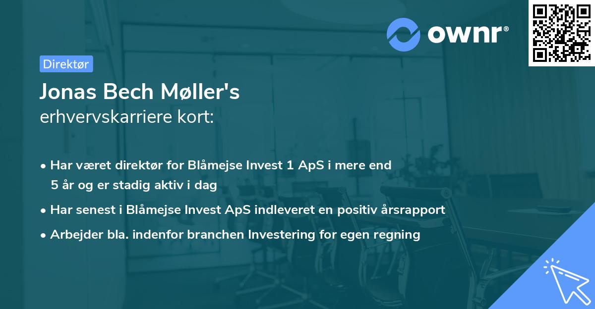 Jonas Bech Møller's erhvervskarriere kort