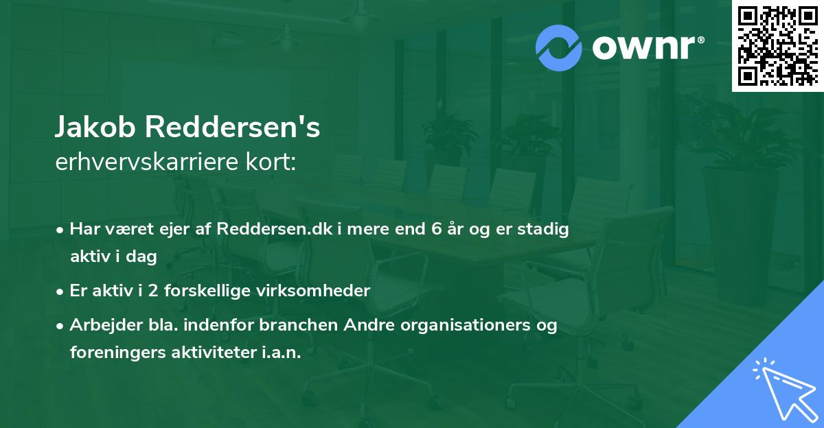 Jakob Reddersen's erhvervskarriere kort