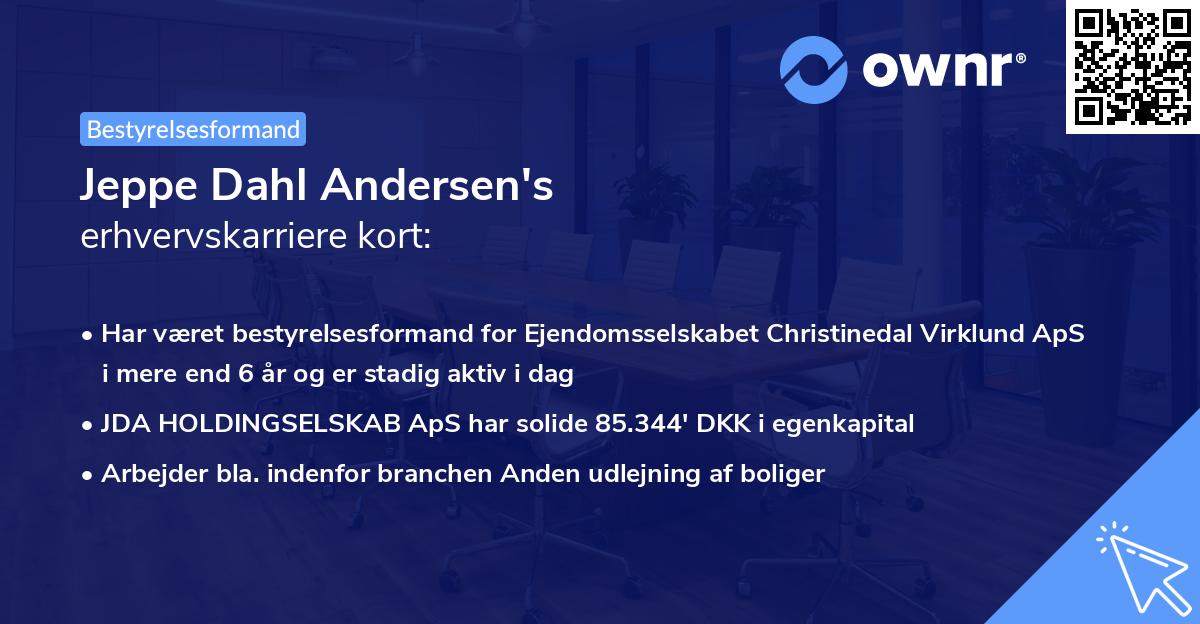 Jeppe Dahl Andersen's erhvervskarriere kort