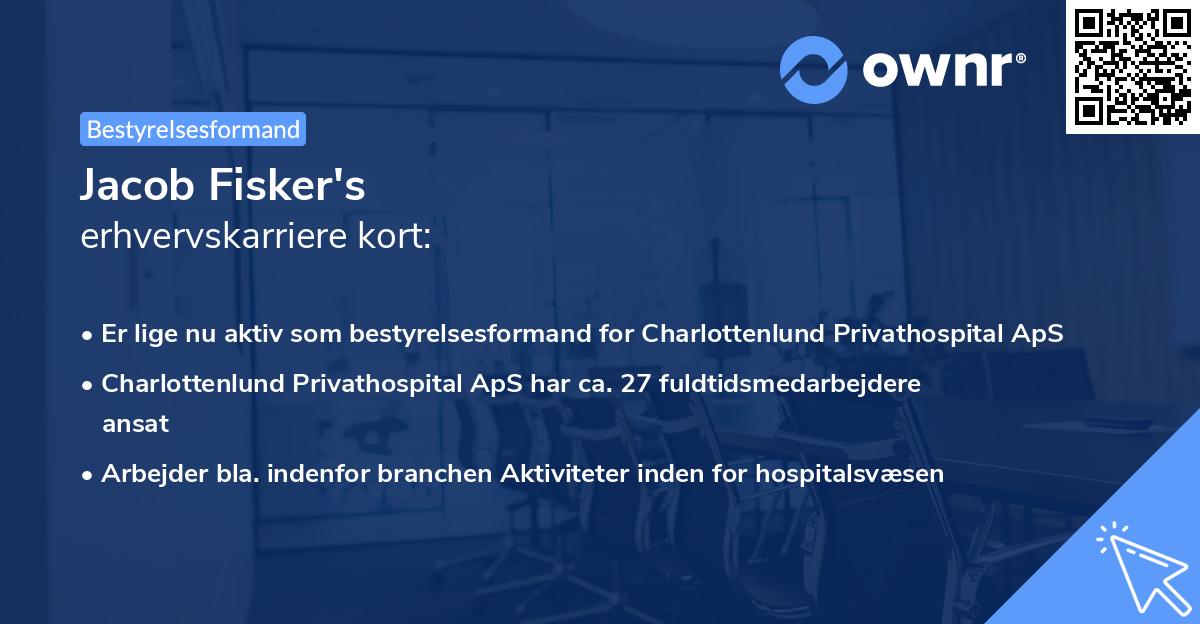 Jacob Fisker's erhvervskarriere kort