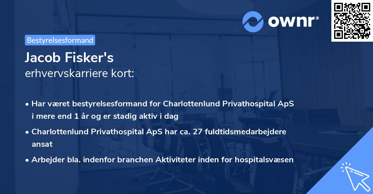 Jacob Fisker's erhvervskarriere kort