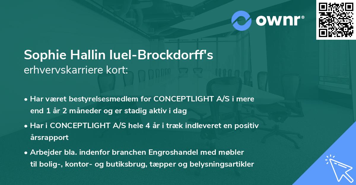 Sophie Hallin Iuel-Brockdorff's erhvervskarriere kort