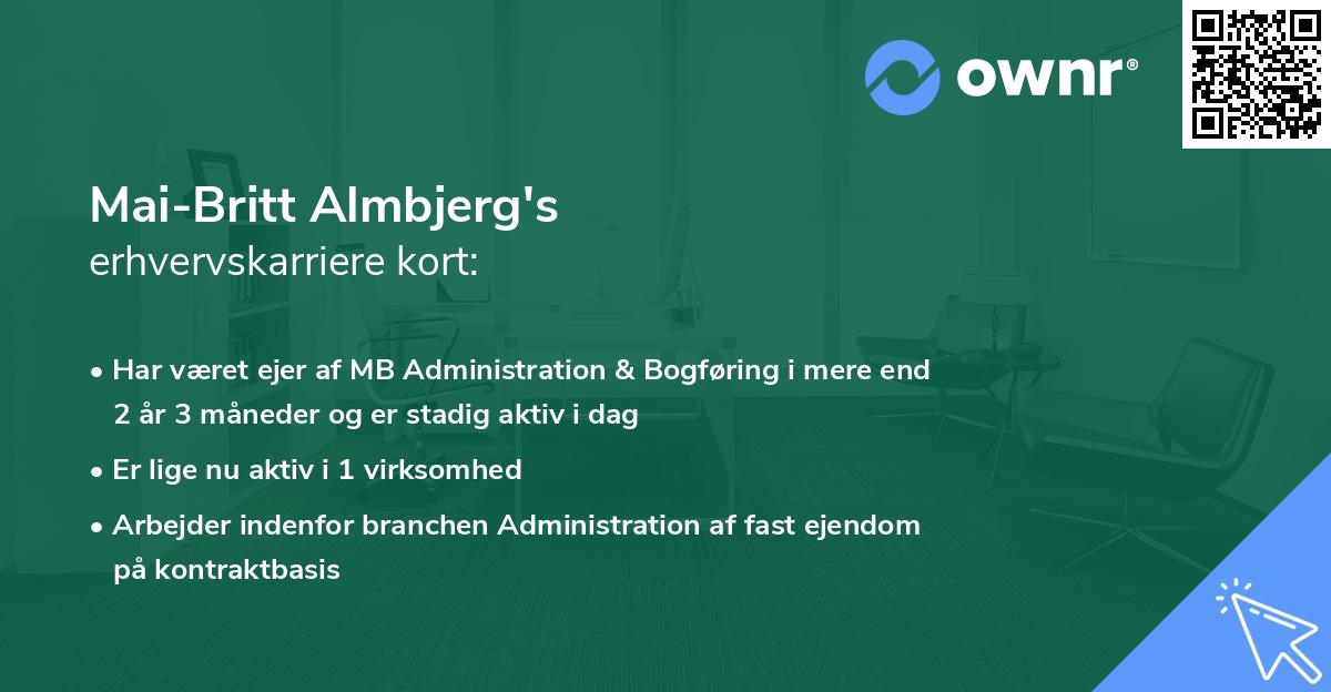 Mai-Britt Almbjerg's erhvervskarriere kort