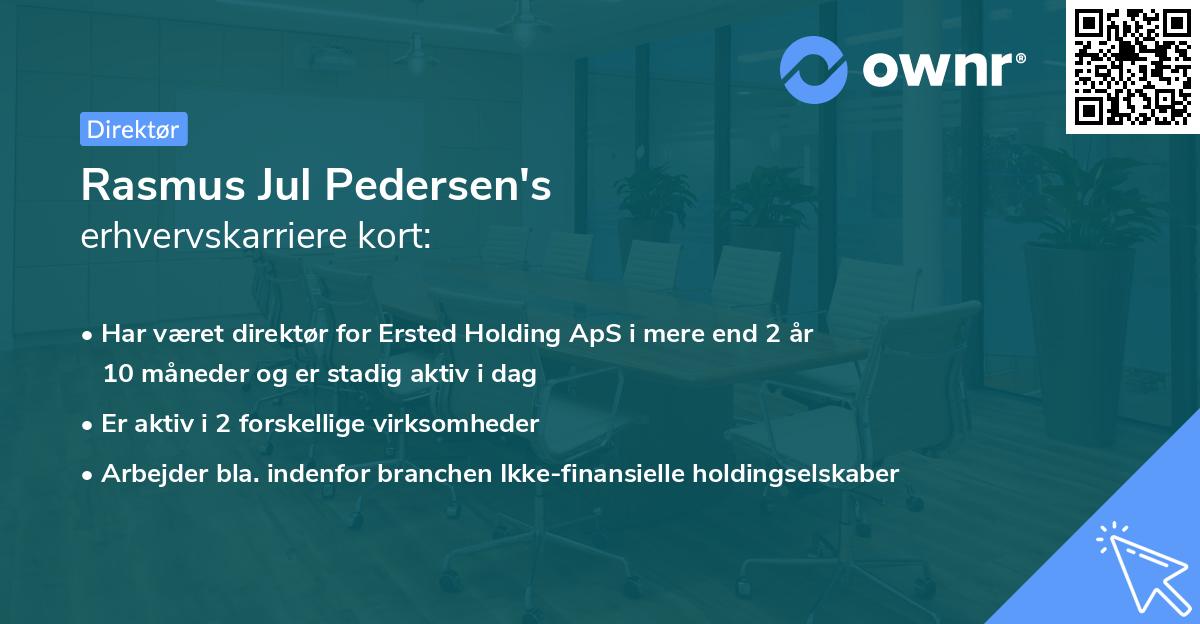 Rasmus Jul Pedersen's erhvervskarriere kort