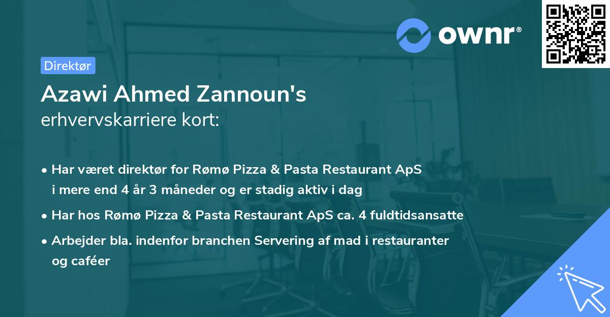 Azawi Ahmed Zannoun's erhvervskarriere kort