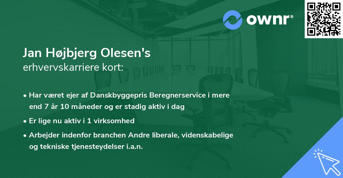 Jan Højbjerg Olesen's erhvervskarriere kort
