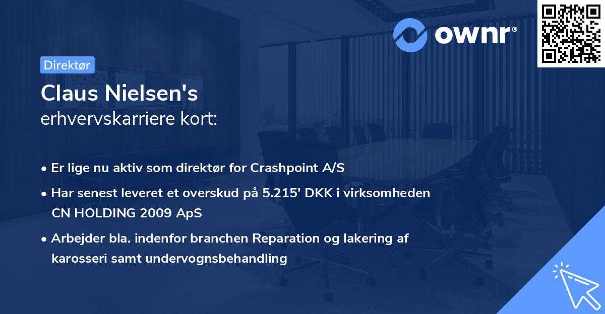 Claus Nielsen's erhvervskarriere kort