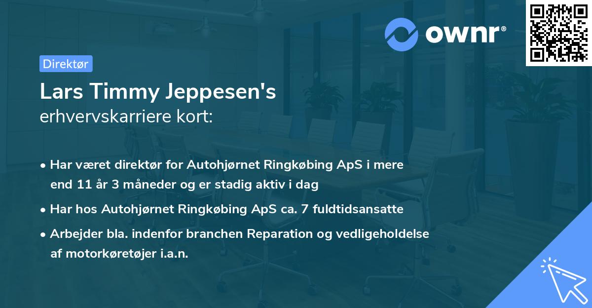 Lars Timmy Jeppesen's erhvervskarriere kort