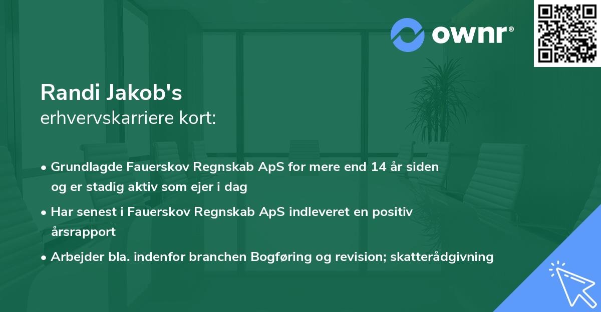 Randi Jakob's erhvervskarriere kort