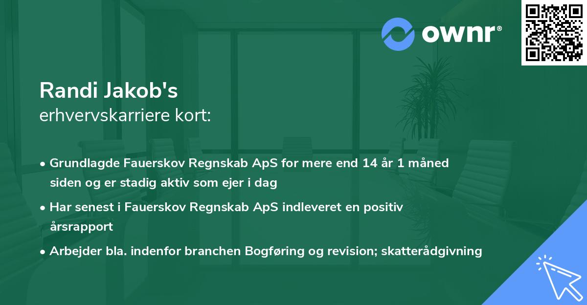 Randi Jakob's erhvervskarriere kort