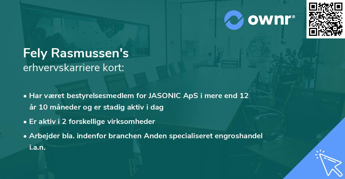 Fely Rasmussen's erhvervskarriere kort