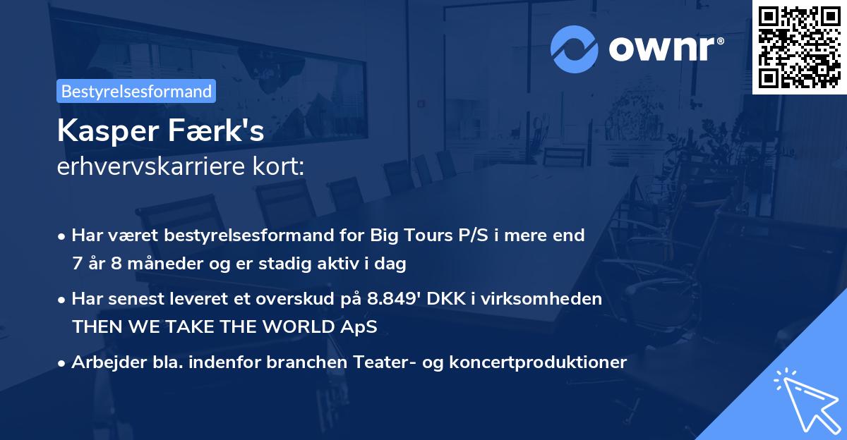 Kasper Færk's erhvervskarriere kort