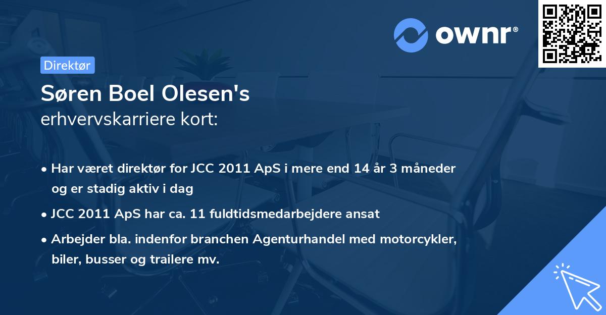 Søren Boel Olesen's erhvervskarriere kort