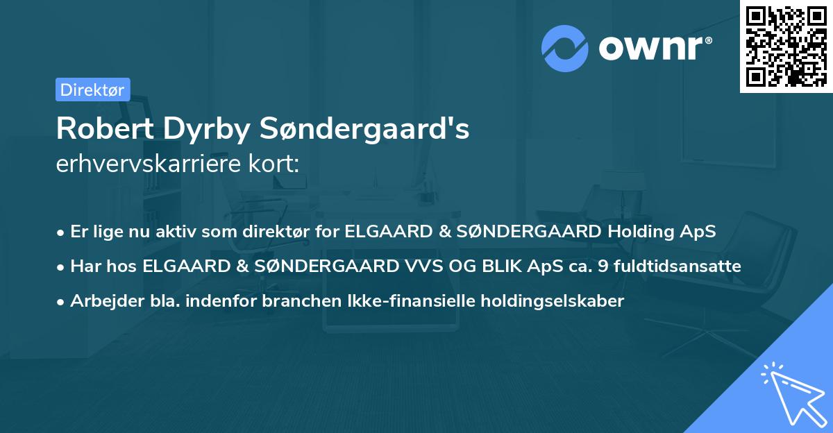 Robert Dyrby Søndergaard's erhvervskarriere kort