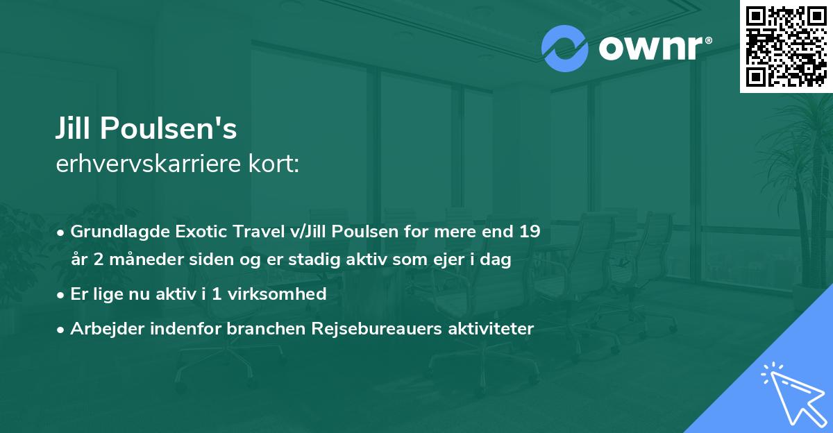 Jill Poulsen's erhvervskarriere kort