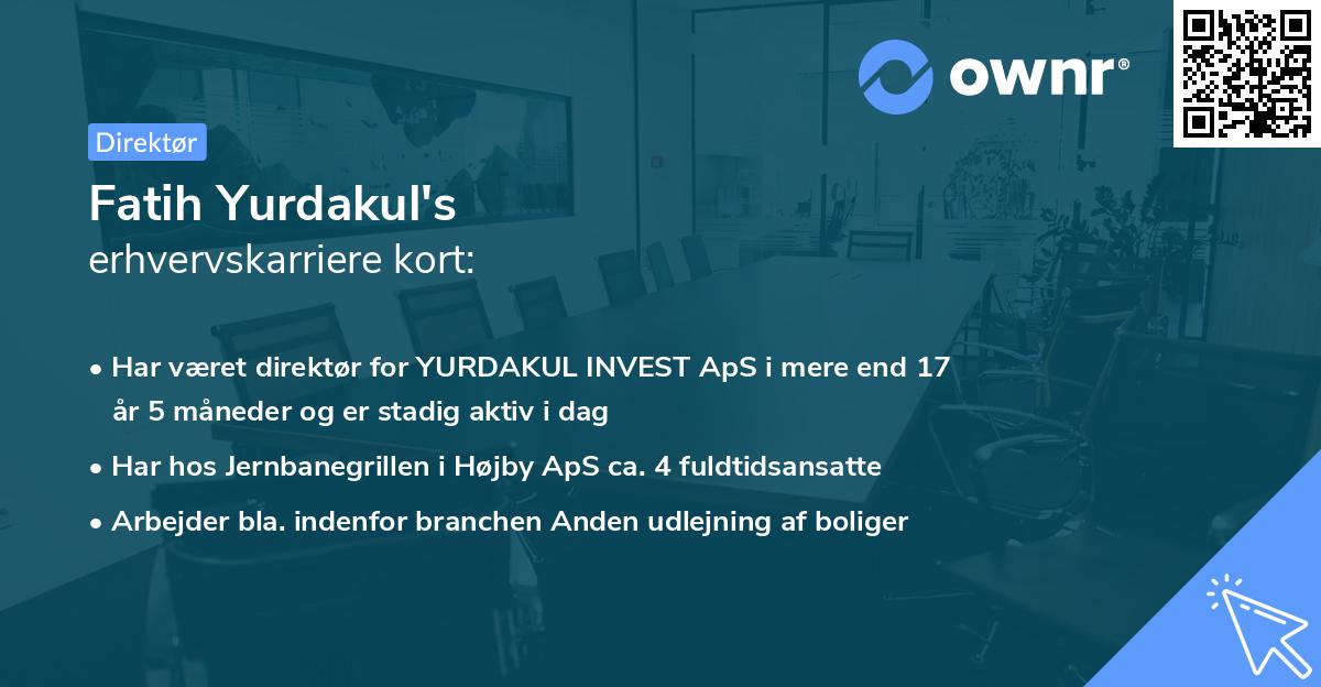 Fatih Yurdakul's erhvervskarriere kort
