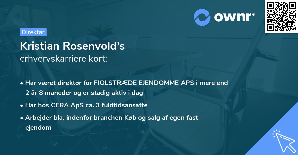 Kristian Rosenvold's erhvervskarriere kort