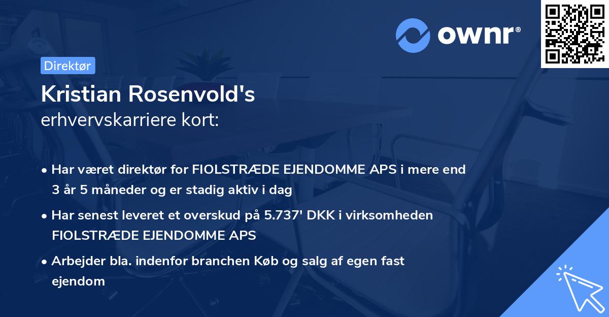 Kristian Rosenvold's erhvervskarriere kort