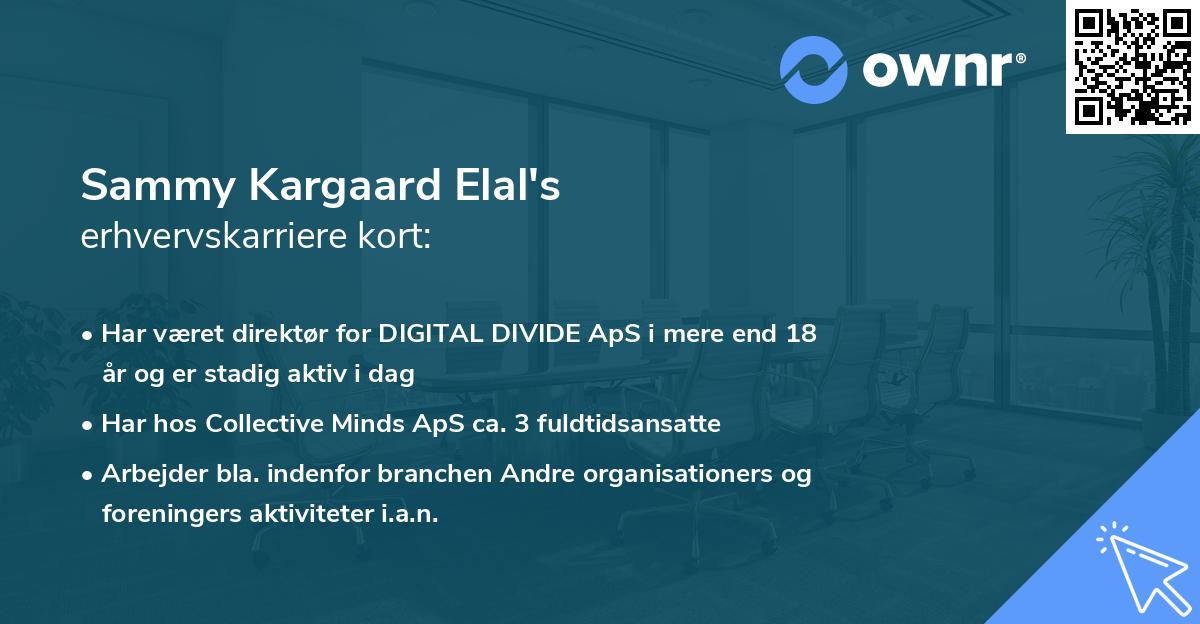 Sammy Kargaard Elal's erhvervskarriere kort