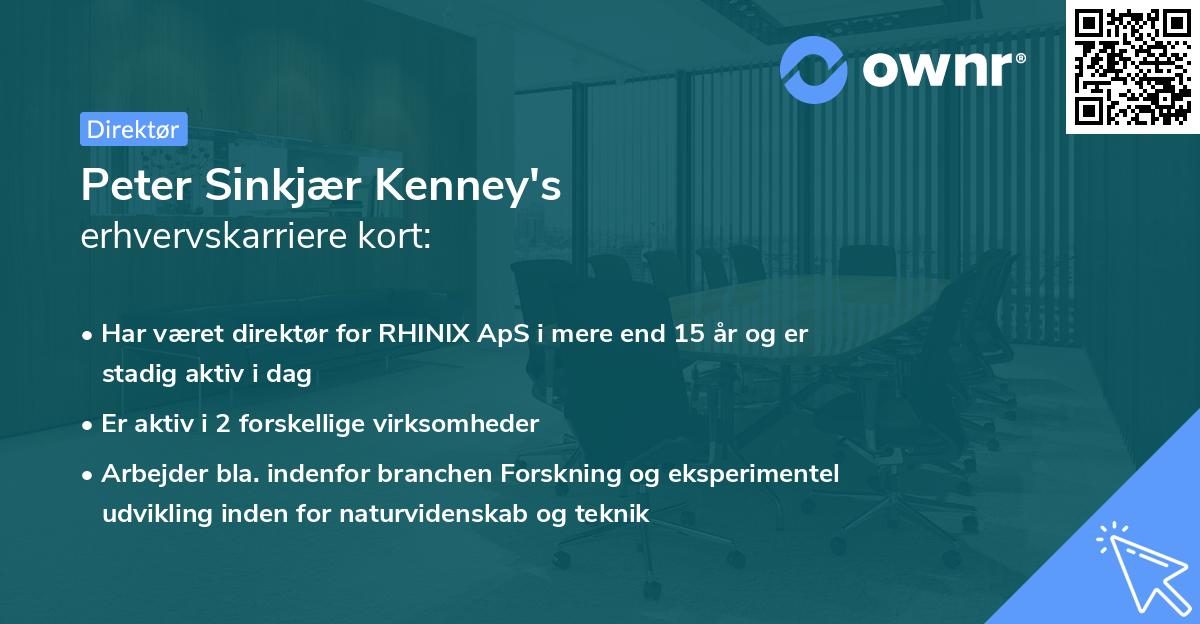 Peter Sinkjær Kenney's erhvervskarriere kort