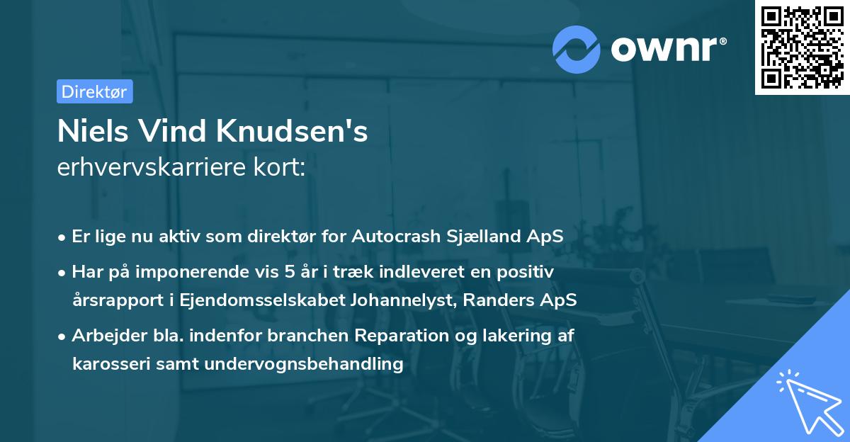 Niels Vind Knudsen's erhvervskarriere kort