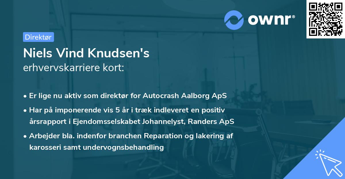 Niels Vind Knudsen's erhvervskarriere kort