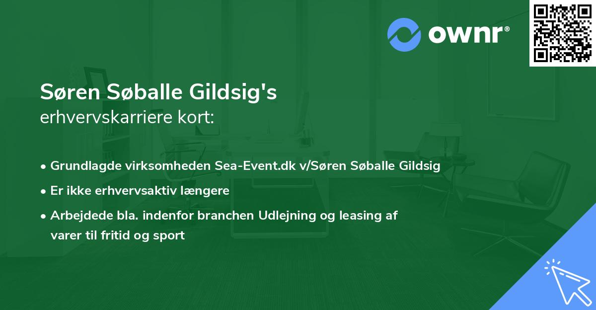 Søren Søballe Gildsig's erhvervskarriere kort
