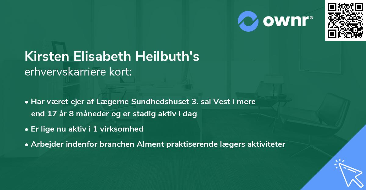 Kirsten Elisabeth Heilbuth's erhvervskarriere kort