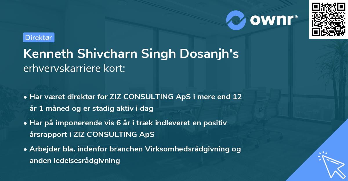 Kenneth Shivcharn Singh Dosanjh's erhvervskarriere kort