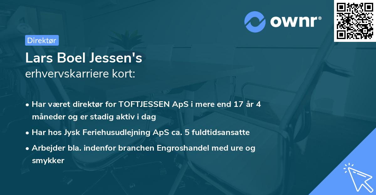 Lars Boel Jessen's erhvervskarriere kort