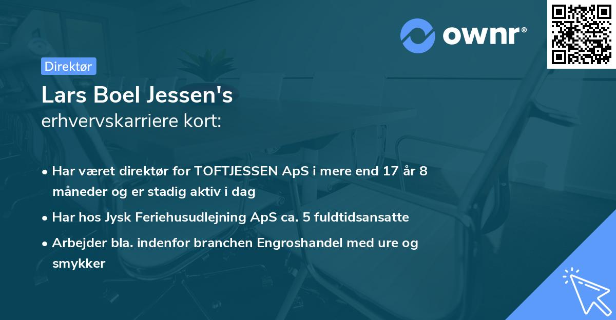 Lars Boel Jessen's erhvervskarriere kort