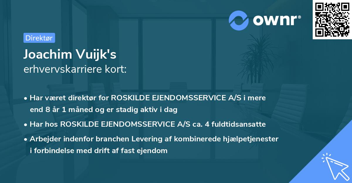 Joachim Vuijk's erhvervskarriere kort