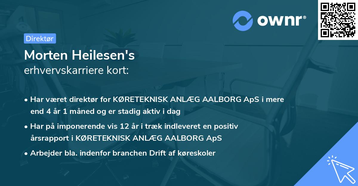 Morten Heilesen's erhvervskarriere kort